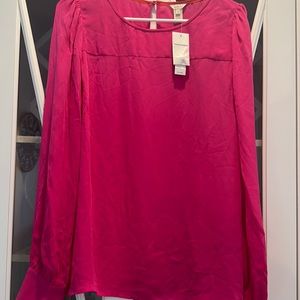 J Crew new silk  long sleeve blouse